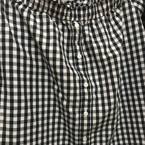 Abercrombie & Fitch Gingham Top Off the Shoulder - Picture 7 of 7